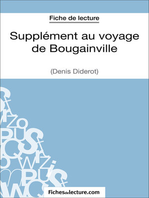 cover image of Supplément au voyage de Bougainville--Denis Diderot (Fiche de lecture)